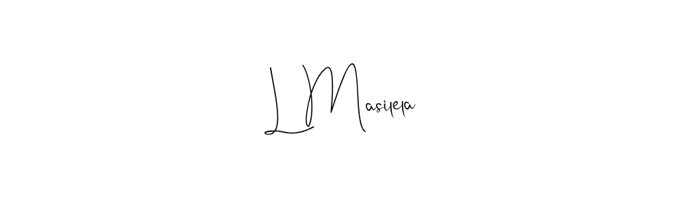 You should practise on your own different ways (Andilay-7BmLP) to write your name (L Masilela) in signature. don't let someone else do it for you. L Masilela signature style 4 images and pictures png