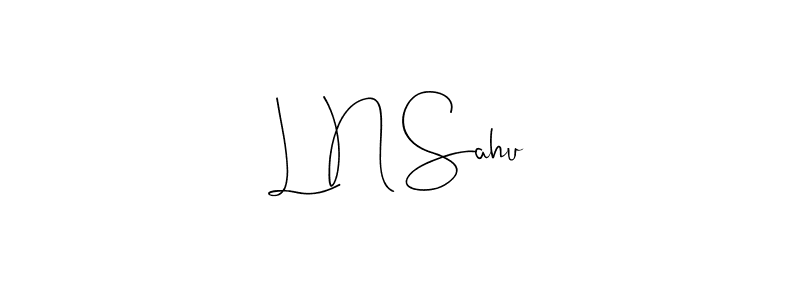 The best way (Andilay-7BmLP) to make a short signature is to pick only two or three words in your name. The name L N Sahu include a total of six letters. For converting this name. L N Sahu signature style 4 images and pictures png