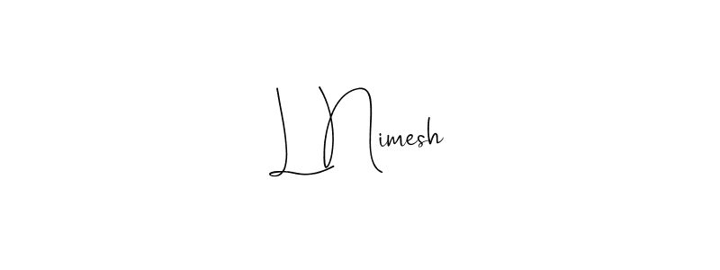 if you are searching for the best signature style for your name L Nimesh. so please give up your signature search. here we have designed multiple signature styles  using Andilay-7BmLP. L Nimesh signature style 4 images and pictures png