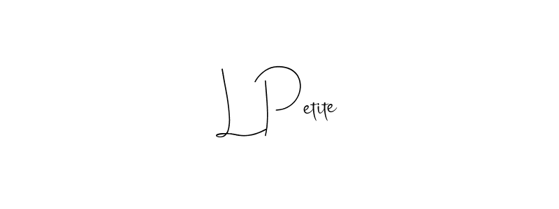 Similarly Andilay-7BmLP is the best handwritten signature design. Signature creator online .You can use it as an online autograph creator for name L Petite. L Petite signature style 4 images and pictures png