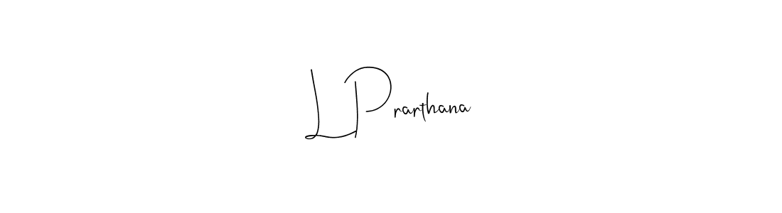 Make a beautiful signature design for name L Prarthana. Use this online signature maker to create a handwritten signature for free. L Prarthana signature style 4 images and pictures png