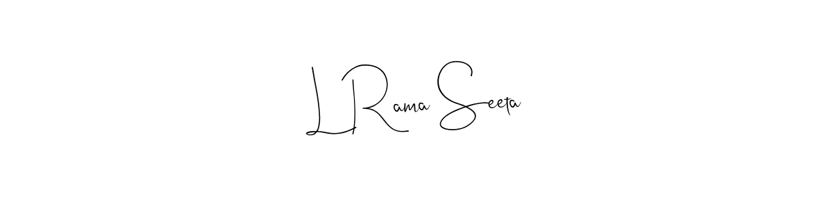 Also You can easily find your signature by using the search form. We will create L Rama Seeta name handwritten signature images for you free of cost using Andilay-7BmLP sign style. L Rama Seeta signature style 4 images and pictures png