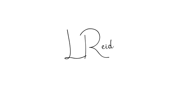 How to make L Reid name signature. Use Andilay-7BmLP style for creating short signs online. This is the latest handwritten sign. L Reid signature style 4 images and pictures png