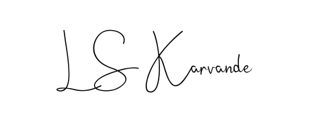 Designed for modern professionals: L S Karvande name signature crafted with Andilay-7BmLP script. Ready for digital PDF workflows. L S Karvande signature style 4 images and pictures png