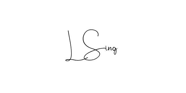 How to make L Sing name signature. Use Andilay-7BmLP style for creating short signs online. This is the latest handwritten sign. L Sing signature style 4 images and pictures png