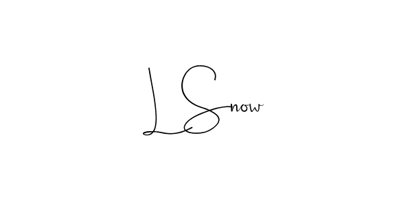 Make a beautiful signature design for name L Snow. With this signature (Andilay-7BmLP) style, you can create a handwritten signature for free. L Snow signature style 4 images and pictures png