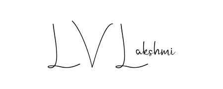Get an exclusive digital autograph for L V  Lakshmi. The Andilay-7BmLP typeface captures the charm of real penmanship on paper. L V  Lakshmi signature style 4 images and pictures png