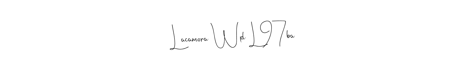 Also we have Lacamora Wld L97ba name is the best signature style. Create professional handwritten signature collection using Andilay-7BmLP autograph style. Lacamora Wld L97ba signature style 4 images and pictures png