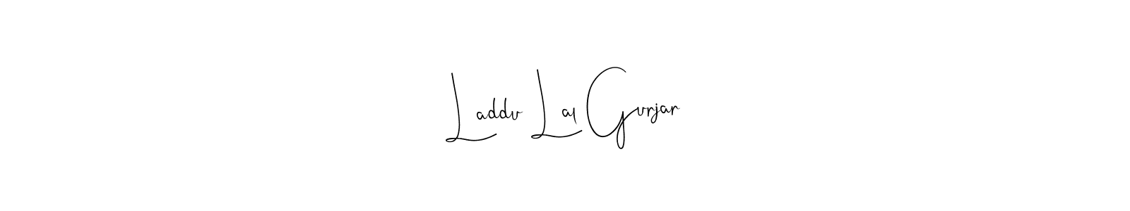 You should practise on your own different ways (Andilay-7BmLP) to write your name (Laddu Lal Gurjar) in signature. don't let someone else do it for you. Laddu Lal Gurjar signature style 4 images and pictures png