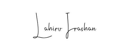 Create your official email sign-off with Lahiru Irashan name in Andilay-7BmLP style. Crisp, clean, and perfectly legible across all screens. Lahiru Irashan signature style 4 images and pictures png
