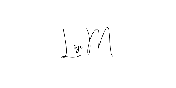 Make a beautiful signature design for name Laji M. With this signature (Andilay-7BmLP) style, you can create a handwritten signature for free. Laji M signature style 4 images and pictures png