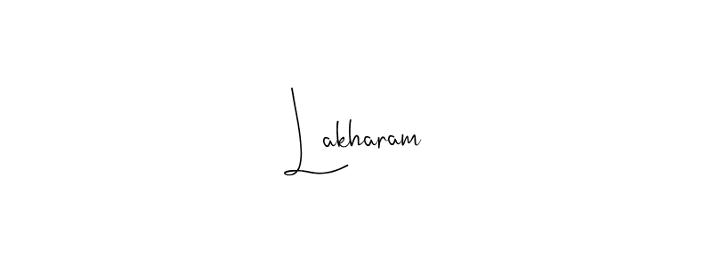 Lakharam stylish signature style. Best Handwritten Sign (Andilay-7BmLP) for my name. Handwritten Signature Collection Ideas for my name Lakharam. Lakharam signature style 4 images and pictures png