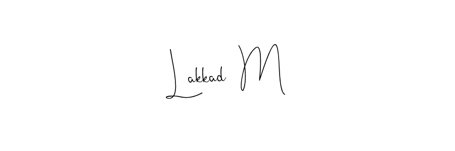 Andilay-7BmLP is a professional signature style that is perfect for those who want to add a touch of class to their signature. It is also a great choice for those who want to make their signature more unique. Get Lakkad  M name to fancy signature for free. Lakkad  M signature style 4 images and pictures png