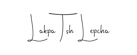 Discover how Lakpa Tsh Lepcha looks in an executive cursive font (Andilay-7BmLP). Perfect for legal documents, invoices, and certificates. Lakpa Tsh Lepcha signature style 4 images and pictures png