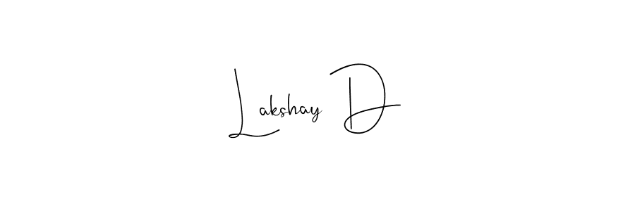 Design your own signature with our free online signature maker. With this signature software, you can create a handwritten (Andilay-7BmLP) signature for name Lakshay D. Lakshay D signature style 4 images and pictures png