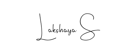 A classic penmanship look for Lakshaya S. The Andilay-7BmLP font brings timeless elegance and confidence to every signed document. Lakshaya S signature style 4 images and pictures png