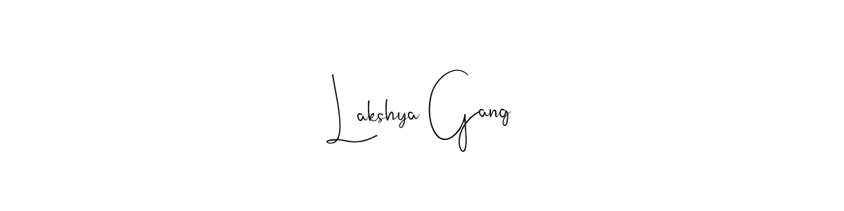 You should practise on your own different ways (Andilay-7BmLP) to write your name (Lakshya Gang) in signature. don't let someone else do it for you. Lakshya Gang signature style 4 images and pictures png