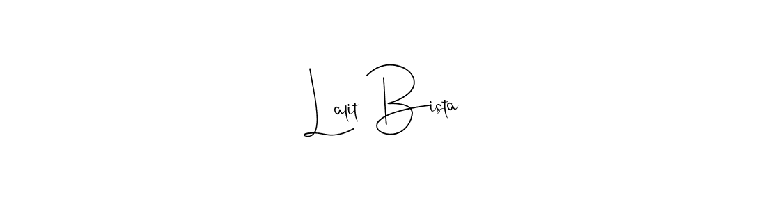 Similarly Andilay-7BmLP is the best handwritten signature design. Signature creator online .You can use it as an online autograph creator for name Lalit Bista. Lalit Bista signature style 4 images and pictures png