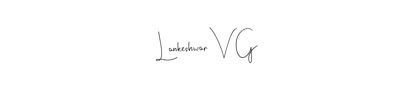 if you are searching for the best signature style for your name Lankeshwar V G. so please give up your signature search. here we have designed multiple signature styles  using Andilay-7BmLP. Lankeshwar V G signature style 4 images and pictures png