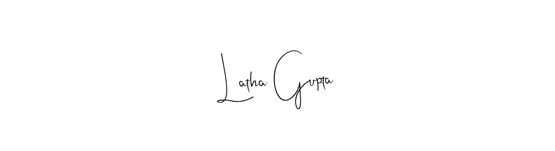 How to make Latha Gupta signature? Andilay-7BmLP is a professional autograph style. Create handwritten signature for Latha Gupta name. Latha Gupta signature style 4 images and pictures png