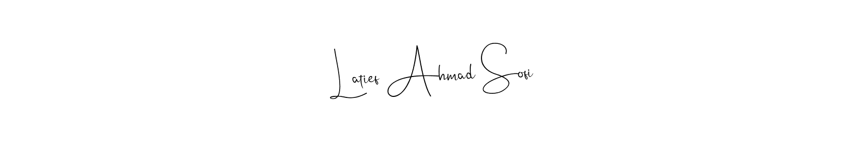 This is the best signature style for the Latief Ahmad Sofi name. Also you like these signature font (Andilay-7BmLP). Mix name signature. Latief Ahmad Sofi signature style 4 images and pictures png
