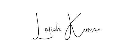 A modern signature idea for name Latish Kumar using Andilay-7BmLP font. Clean strokes and elegant curves make it stand out instantly. Latish Kumar signature style 4 images and pictures png