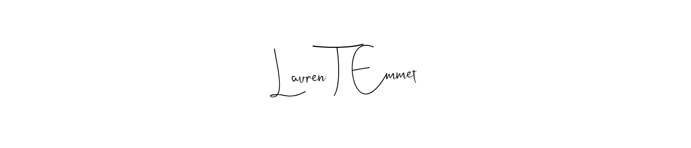 The best way (Andilay-7BmLP) to make a short signature is to pick only two or three words in your name. The name Lauren T Emmet include a total of six letters. For converting this name. Lauren T Emmet signature style 4 images and pictures png