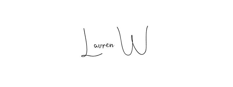 The best way (Andilay-7BmLP) to make a short signature is to pick only two or three words in your name. The name Lauren W include a total of six letters. For converting this name. Lauren W signature style 4 images and pictures png