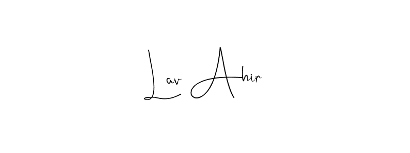 The best way (Andilay-7BmLP) to make a short signature is to pick only two or three words in your name. The name Lav Ahir include a total of six letters. For converting this name. Lav Ahir signature style 4 images and pictures png