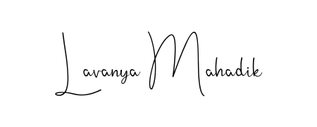 How to make Lavanya Mahadik name signature. Use Andilay-7BmLP style for creating short signs online. This is the latest handwritten sign. Lavanya Mahadik signature style 4 images and pictures png