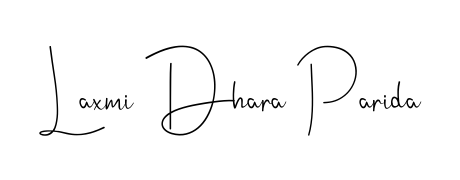 A modern signature idea for name Laxmi Dhara Parida using Andilay-7BmLP font. Clean strokes and elegant curves make it stand out instantly. Laxmi Dhara Parida signature style 4 images and pictures png
