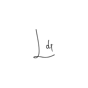 Make a beautiful signature design for name Ldt. With this signature (Andilay-7BmLP) style, you can create a handwritten signature for free. Ldt signature style 4 images and pictures png