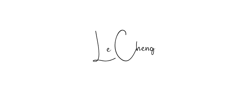 How to make Le Cheng signature? Andilay-7BmLP is a professional autograph style. Create handwritten signature for Le Cheng name. Le Cheng signature style 4 images and pictures png