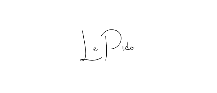 Also You can easily find your signature by using the search form. We will create Le Pido name handwritten signature images for you free of cost using Andilay-7BmLP sign style. Le Pido signature style 4 images and pictures png