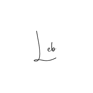 Make a beautiful signature design for name Leb. With this signature (Andilay-7BmLP) style, you can create a handwritten signature for free. Leb signature style 4 images and pictures png