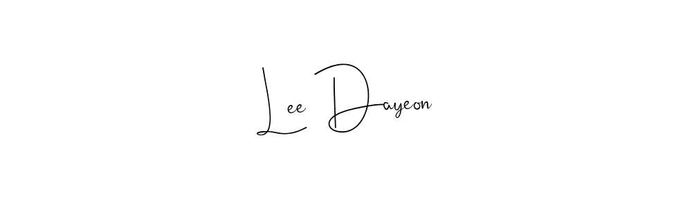 This is the best signature style for the Lee Dayeon name. Also you like these signature font (Andilay-7BmLP). Mix name signature. Lee Dayeon signature style 4 images and pictures png