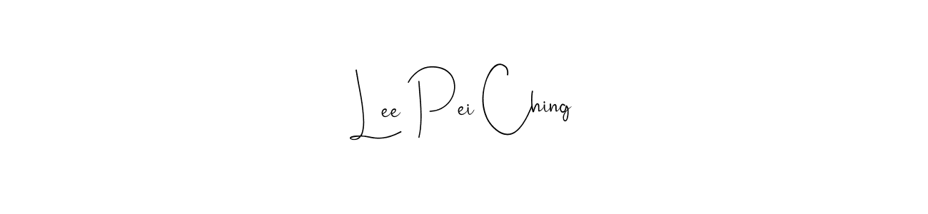 Use a signature maker to create a handwritten signature online. With this signature software, you can design (Andilay-7BmLP) your own signature for name Lee Pei Ching. Lee Pei Ching signature style 4 images and pictures png