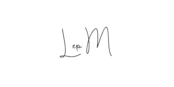 Similarly Andilay-7BmLP is the best handwritten signature design. Signature creator online .You can use it as an online autograph creator for name Lela M. Lela M signature style 4 images and pictures png