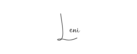 Use a signature maker to create a handwritten signature online. With this signature software, you can design (Andilay-7BmLP) your own signature for name Leni. Leni signature style 4 images and pictures png