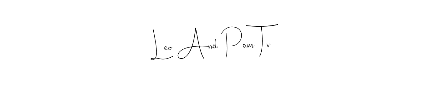 Similarly Andilay-7BmLP is the best handwritten signature design. Signature creator online .You can use it as an online autograph creator for name Leo And Pam Tv. Leo And Pam Tv signature style 4 images and pictures png