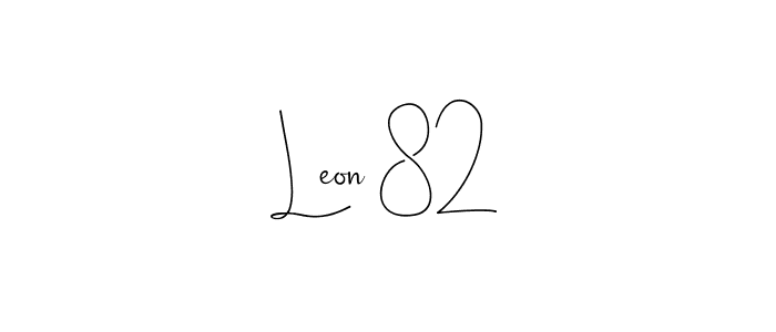 if you are searching for the best signature style for your name Leon 82. so please give up your signature search. here we have designed multiple signature styles  using Andilay-7BmLP. Leon 82 signature style 4 images and pictures png