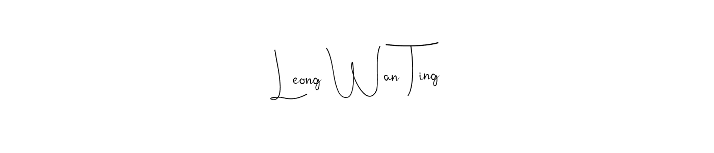 You can use this online signature creator to create a handwritten signature for the name Leong Wan Ting. This is the best online autograph maker. Leong Wan Ting signature style 4 images and pictures png