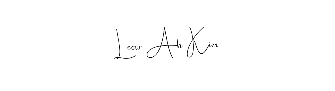 if you are searching for the best signature style for your name Leow Ah Kim. so please give up your signature search. here we have designed multiple signature styles  using Andilay-7BmLP. Leow Ah Kim signature style 4 images and pictures png