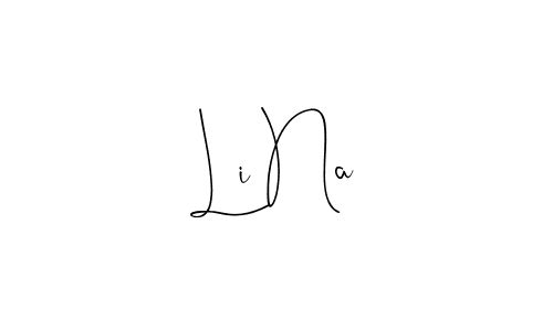 The best way (Andilay-7BmLP) to make a short signature is to pick only two or three words in your name. The name Li Na include a total of six letters. For converting this name. Li Na signature style 4 images and pictures png