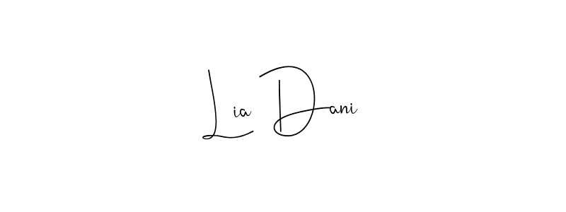 Also You can easily find your signature by using the search form. We will create Lia Dani name handwritten signature images for you free of cost using Andilay-7BmLP sign style. Lia Dani signature style 4 images and pictures png