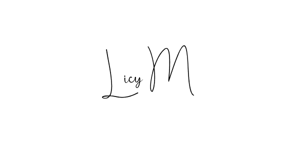 Best and Professional Signature Style for Licy M. Andilay-7BmLP Best Signature Style Collection. Licy M signature style 4 images and pictures png