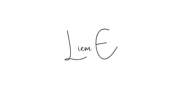 Liem E stylish signature style. Best Handwritten Sign (Andilay-7BmLP) for my name. Handwritten Signature Collection Ideas for my name Liem E. Liem E signature style 4 images and pictures png