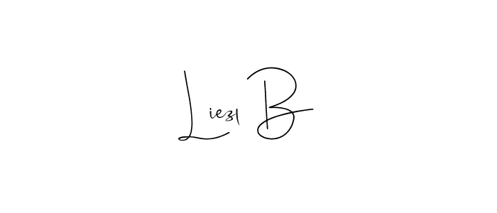 Also we have Liezl B name is the best signature style. Create professional handwritten signature collection using Andilay-7BmLP autograph style. Liezl B signature style 4 images and pictures png