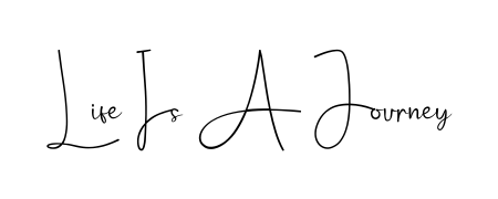 Transform the name Life Is A Journey into a signature masterpiece using Andilay-7BmLP font. Ideal for photographers, artists, and creators looking for watermarks. Life Is A Journey signature style 4 images and pictures png