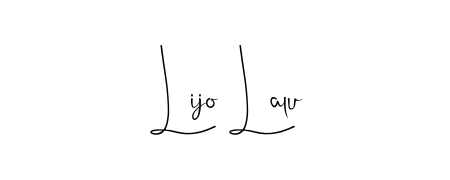 The Andilay-7BmLP font transforms the name Lijo Lalu into an executive sign with sharp precision and distinguished character. Lijo Lalu signature style 4 images and pictures png